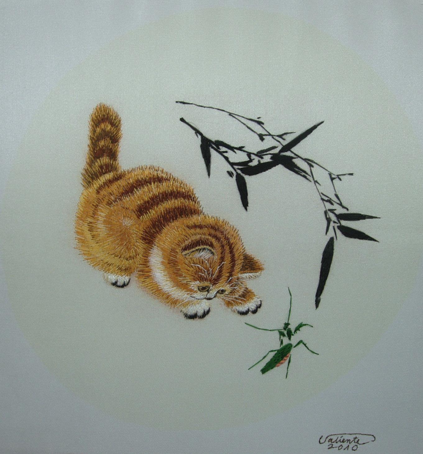 1361x1461 Red (Chinese Silk Embroidery Kit) Worksofhands Berlin - Chinese Cat Painting