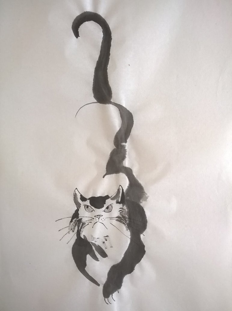 772x1034 Cat - Chinese Cat Painting