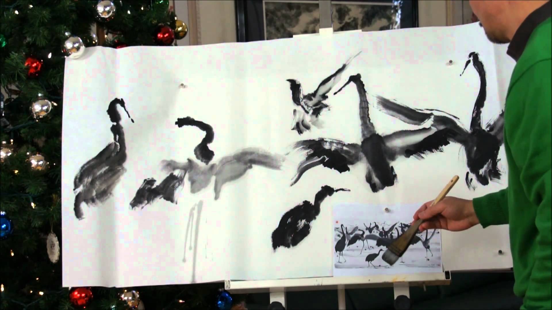Chinese Crane Painting