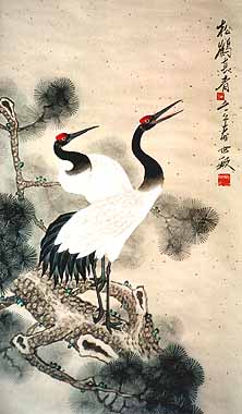 222x380 Chinese Paintings Crane Gallery. Chinese Crane Paintings - Chinese Crane Painting
