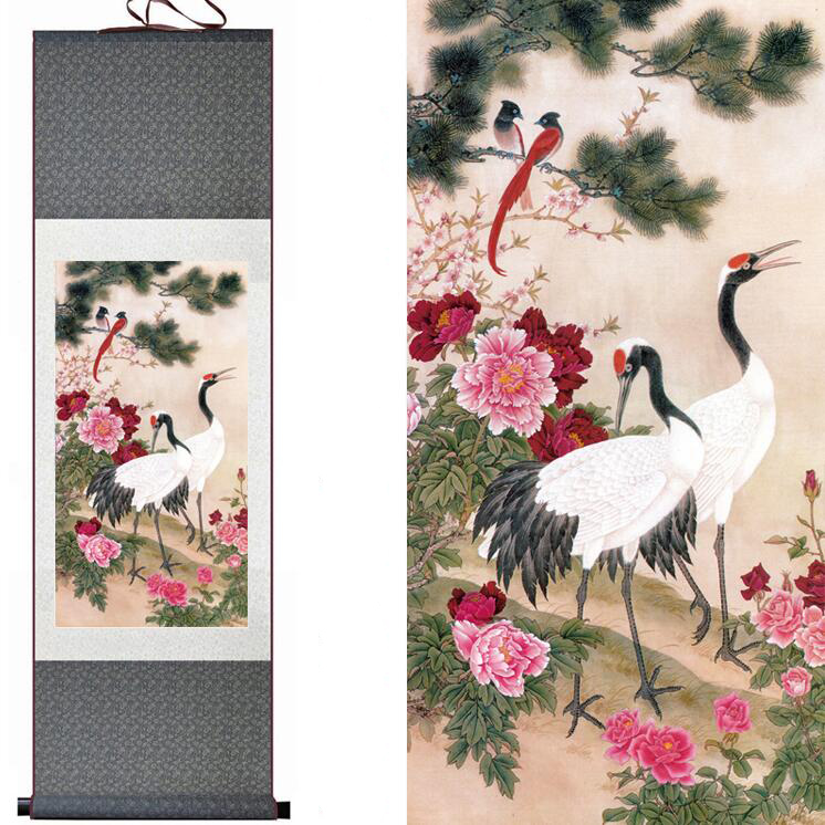 746x746 Top Quality Crane Painting Home Office Decoration Chinese Scroll - Chinese Crane Painting