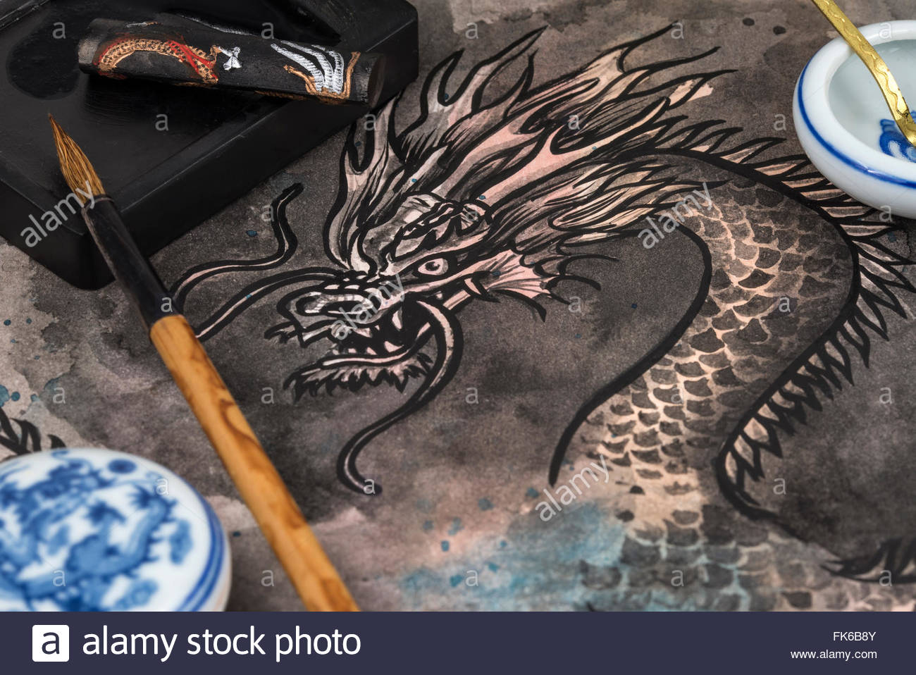 Chinese Dragon Ink Painting at PaintingValley.com | Explore collection ...