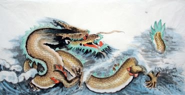 370x191 Chinese Dragon Paintings, China Dragon Art Scrolls, Pictures, Images - Chinese Dragon Painting