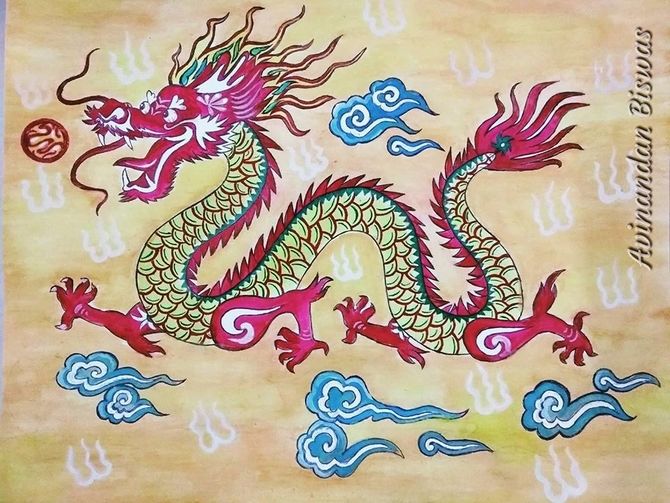 Chinese Dragon Painting at Explore collection of