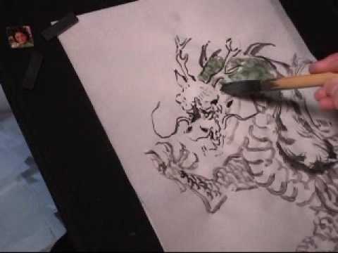 480x360 How To Draw Or How To Paint Dragon In Chinese Painting - Chinese Dragon Painting