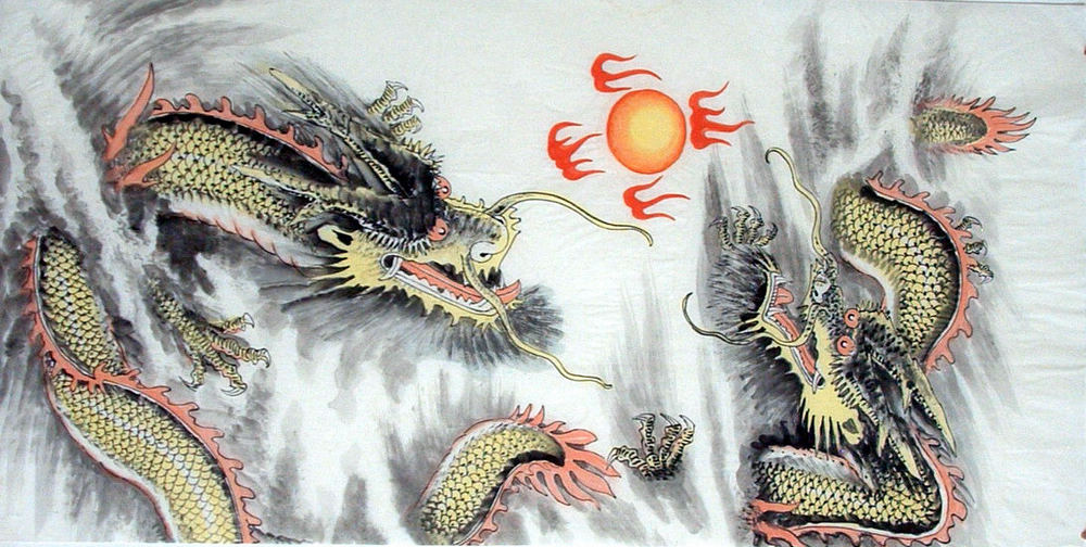 1000x504 Painting Of Dragon In Chinese Mythology Chinese Painting Blog - Chinese Dragon Painting