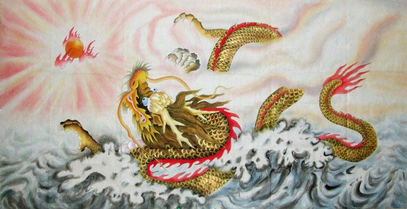 Chinese Dragon Painting at PaintingValley.com | Explore collection of ...