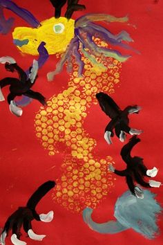 236x354 Chinese New Year Squish Dragons. Paint Ahead In Class Let Cof Help - Chinese Dragon Painting For Kids
