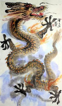 Chinese Dragon Painting Traditional at PaintingValley.com | Explore ...