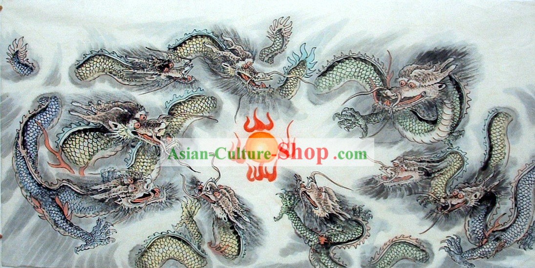 1095x548 Chinese Painting Paintings Calligraphy Calligraphies - Chinese Dragon Painting Traditional