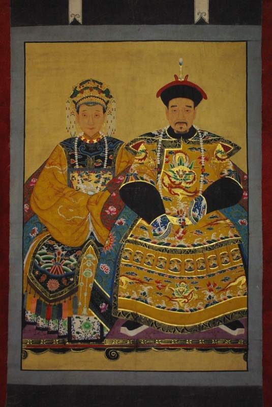 535x800 Majestic Chinese Ancestors Painting Emperor Qing - Chinese Emperor Painting