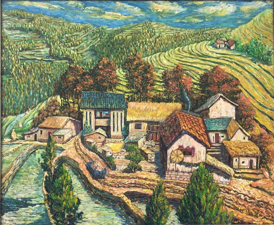 900x739 Chongqing Farmer Becomes Oil Painting Master(110) - Chinese Farmer Painting