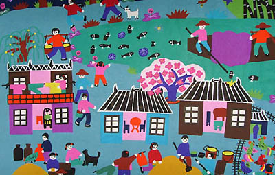 400x255 Peasant Painters - Chinese Farmer Painting