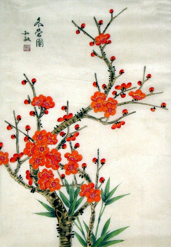 556x800 Chinese Painting Plum - Chinese Flower Painting