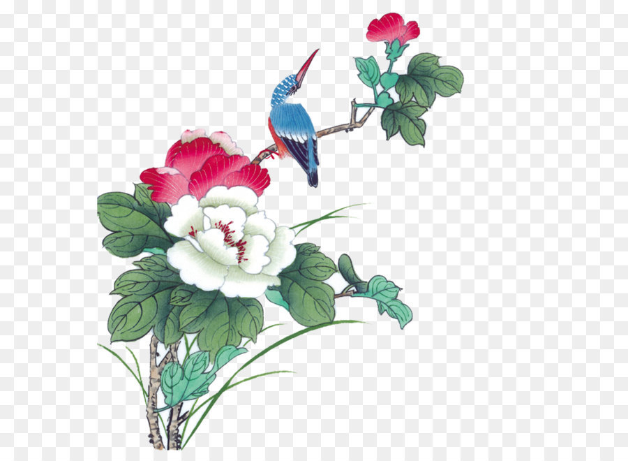 900x660 Ink Wash Painting Bird And Flower Painting Shan Shui Chinese - Chinese Flower Painting