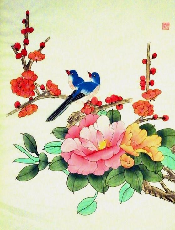558x735 Chinese Birds Httpladies - Chinese Flower Painting