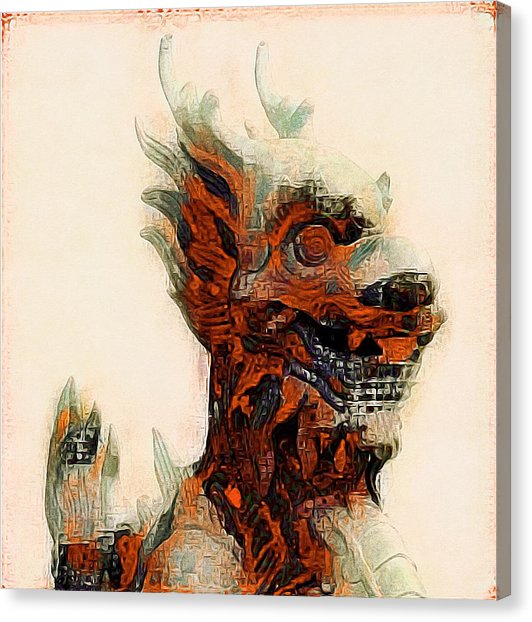 532x622 Chinese Foo Dog Canvas Prints Fine Art America - Chinese Foo Dog Painting