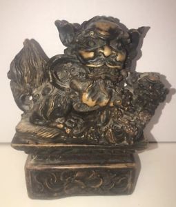 255x300 Chinese Foo Dog Guardian Lions Resinsoapstone Painted Finish 7 1 - Chinese Foo Dog Painting