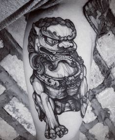 236x289 Foo Dogs Half Dog, Half Lion, The Mythical Foo Dogppearss - Chinese Foo Dog Painting