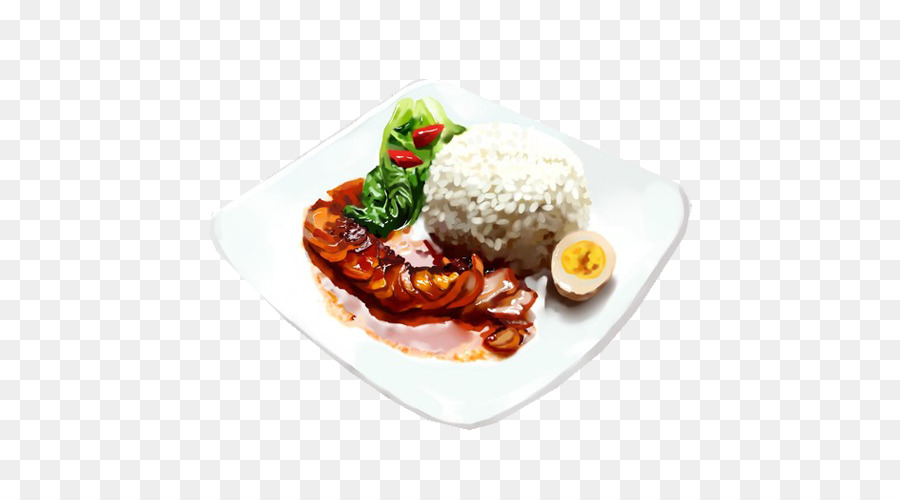900x500 Chinese Sausage Nasi Uduk Cooked Rice Dish - Chinese Food Painting
