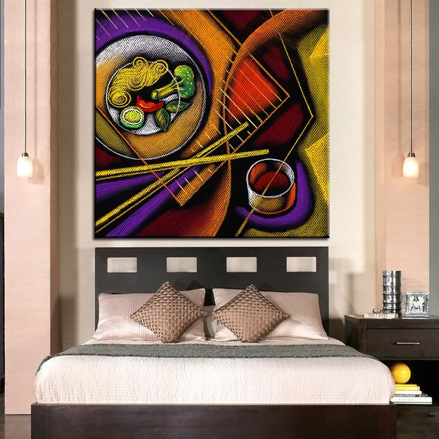 640x640 Large Size Printing Oil Painting Chinese Food Wall Painting Home - Chinese Food Painting