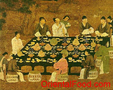 387x307 Orientalfood Chinese Banquet Etiquette - Chinese Food Painting