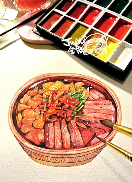 450x617 Food Paint - Chinese Food Painting