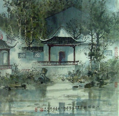 Chinese Garden Painting at PaintingValley.com | Explore collection of ...