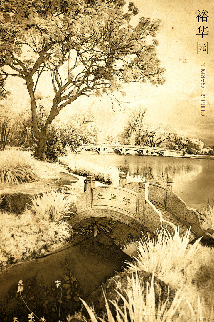 729x1097 Singapore Chinese Garden By Pandowo014 - Chinese Garden Painting