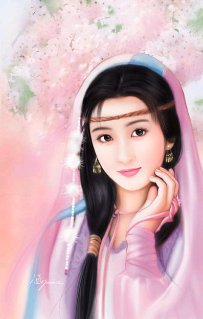 Chinese Girl Painting