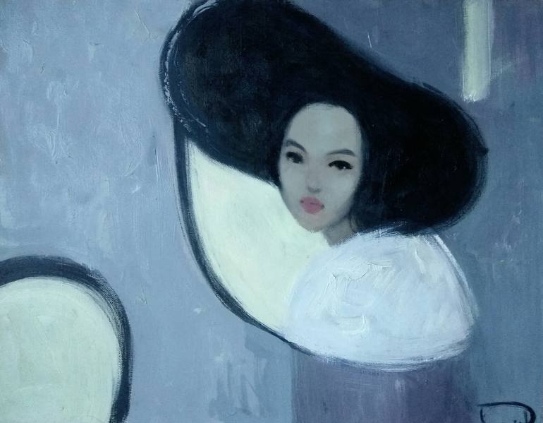 770x599 Saatchi Art Chinese Girl Painting By Ksenia Datsiuk - Chinese Girl Painting