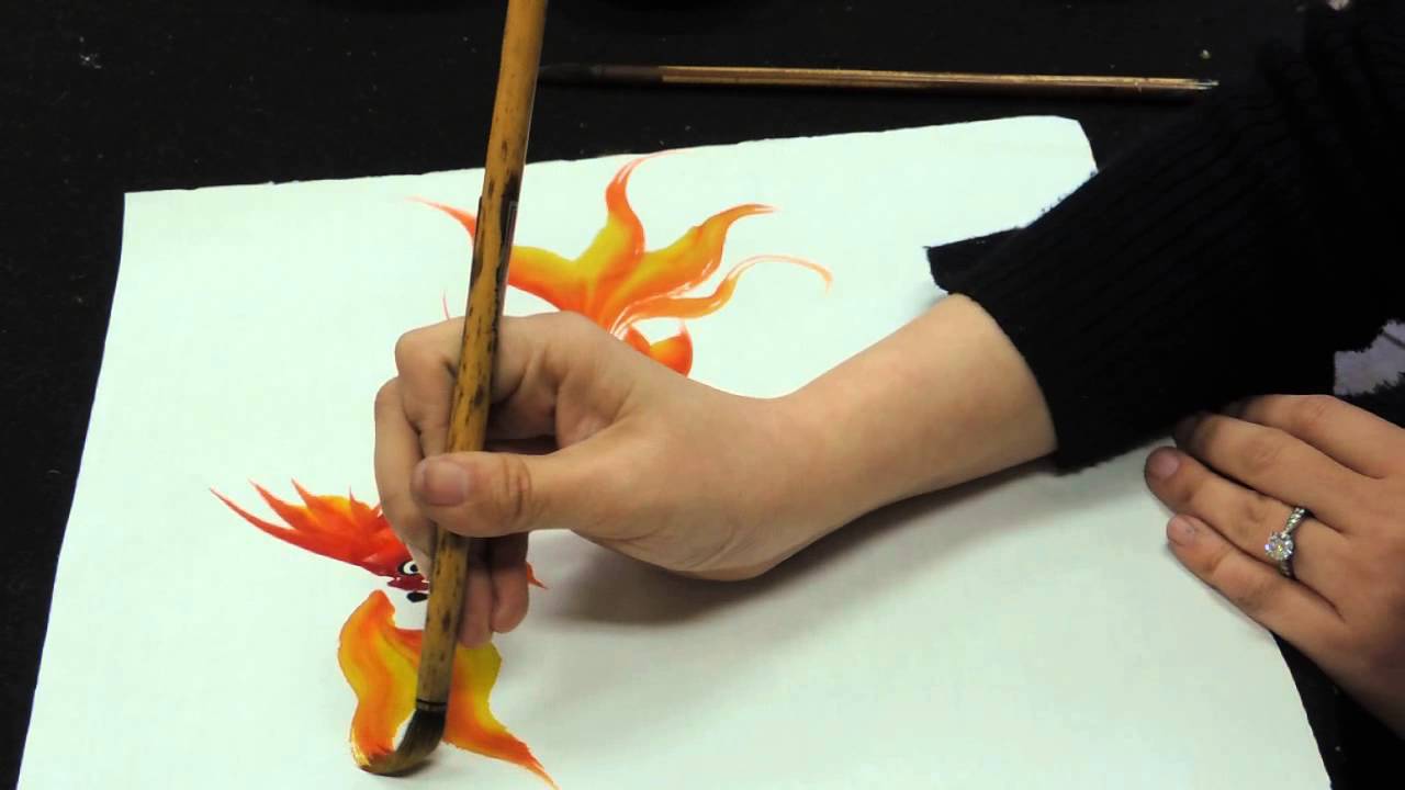 1280x720 Chinese Brush Painting Basics - Chinese Goldfish Painting