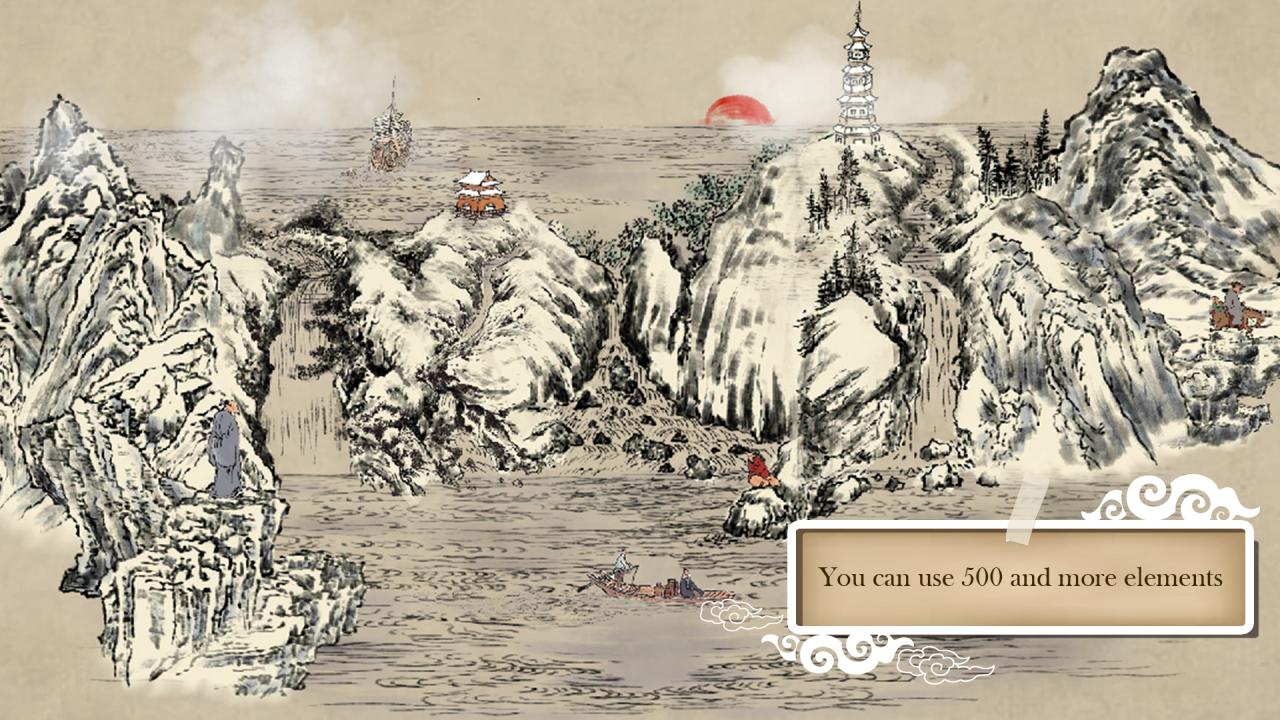 1280x720 Chinese Ink Painting Puzzle Amp Creator Steam Cd Key Buy On Kinguin - Chinese Ink Painting