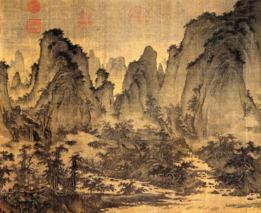 520x425 Chinese Landscape Paintings Feltmagnet - Chinese Landscape Painting