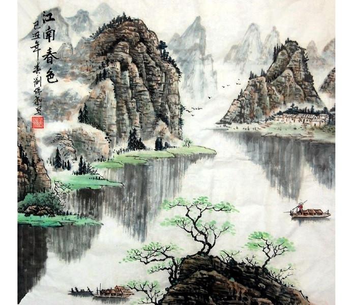 700x600 Chinese Landscape Painting Jiangnan's Spring Yannyexpress - Chinese Landscape Painting