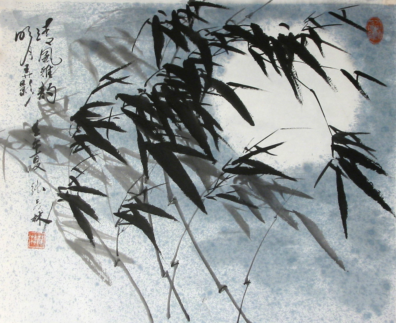 1362x1112 Maolin Zhang's Chinese Painting Exhibition - Chinese Moon Painting