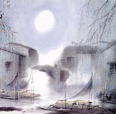 377x368 Yang Ming Yi Chinese Paintings (Four Season) - Chinese Moon Painting