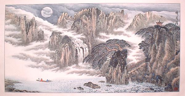600x312 Chinese Painting - Chinese Moon Painting