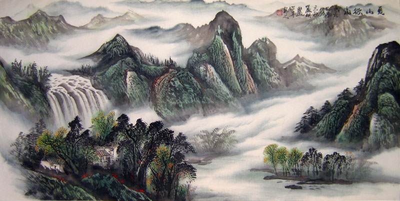 800x403 Summer In The Mountains - Chinese Mountain Painting