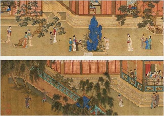 648x458 Spring Morning In The Han Palace - Chinese Palace Painting