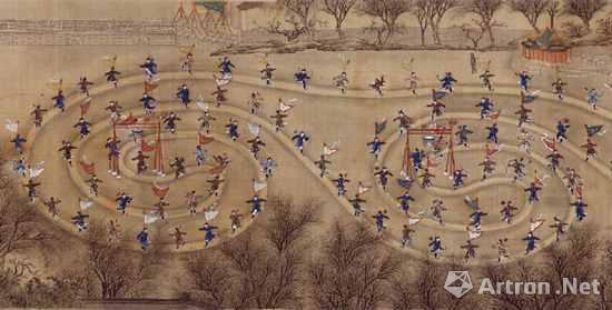 550x279 Ancient Paintings Depict Chinese Forerunners Of Olympic Sports[6 - Chinese Palace Painting
