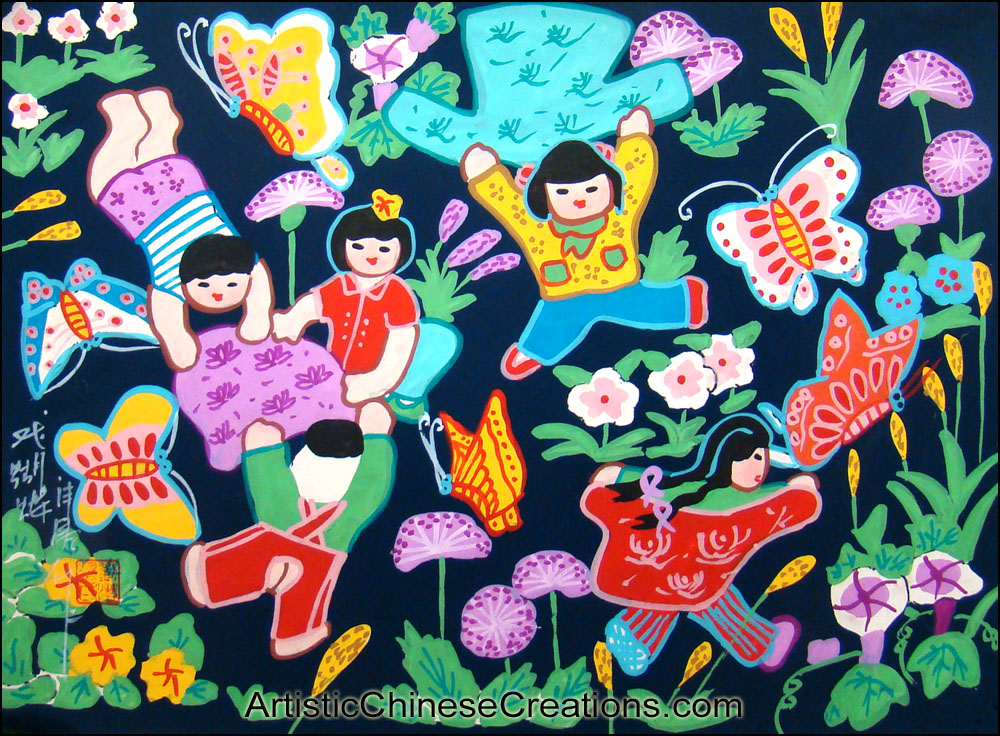 1000x736 Chinese Peasant Painting - Chinese Peasant Painting