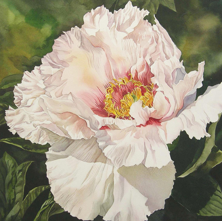 900x896 Chinese Tree Peony Painting By Alfred Ng - Chinese Peony Painting