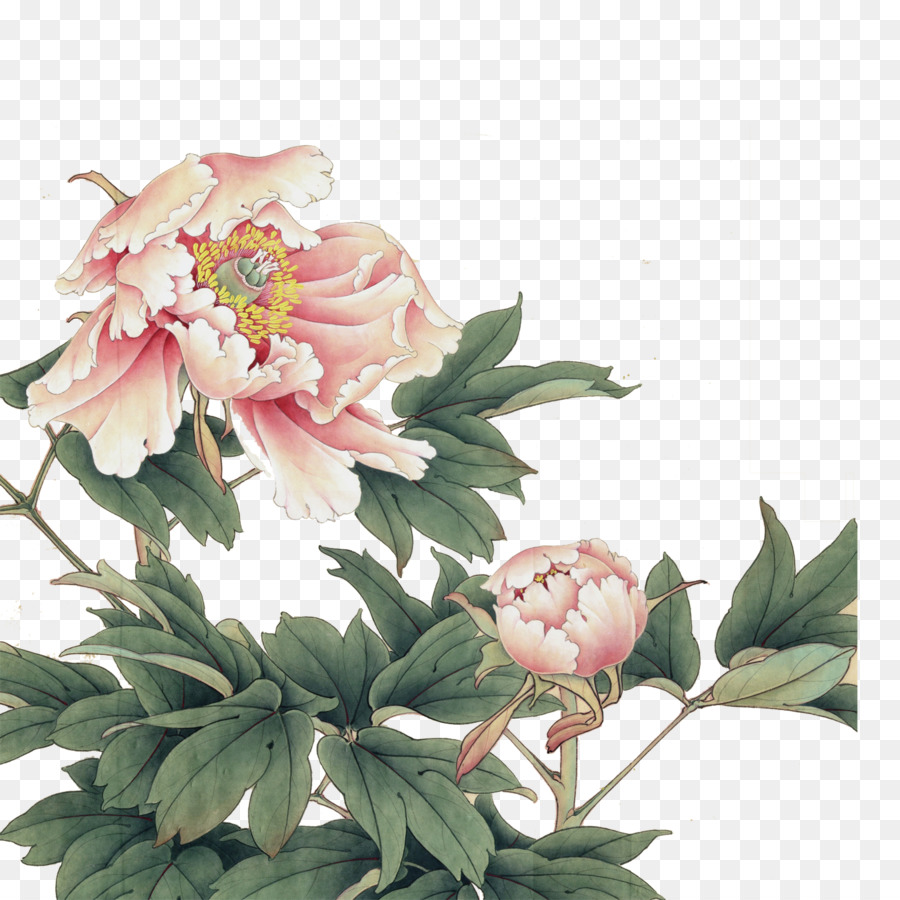900x900 Chinese Painting Peony Gongbi Art - Chinese Peony Painting