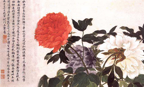 500x304 The Peony In Chinese Artwork - Chinese Peony Painting