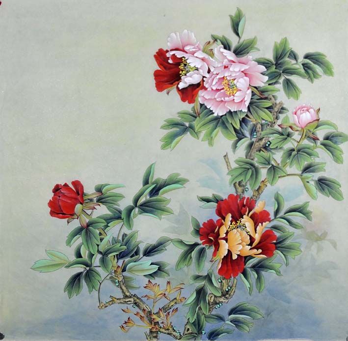 709x693 Beauty (Chinese Peony Painting) Chinese Bird Amp Flower Paintings - Chinese Peony Painting