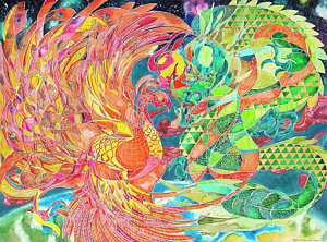 300x222 Chinese Phoenix Paintings Fine Art America - Chinese Phoenix Painting