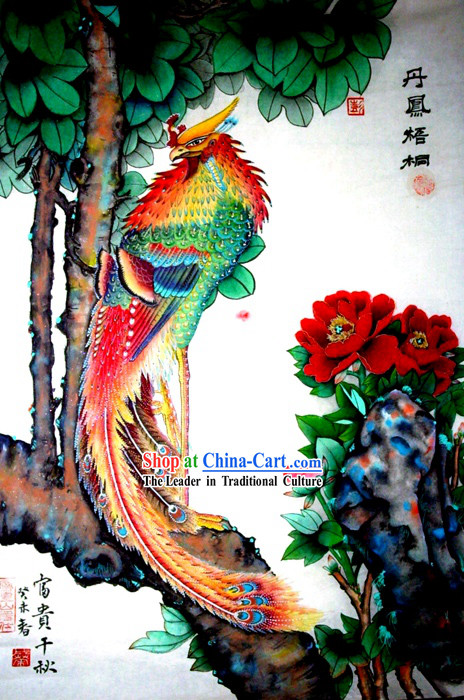 464x700 Chinese Traditional Painting With Meticulous Detail Lucky Phoenix - Chinese Phoenix Painting