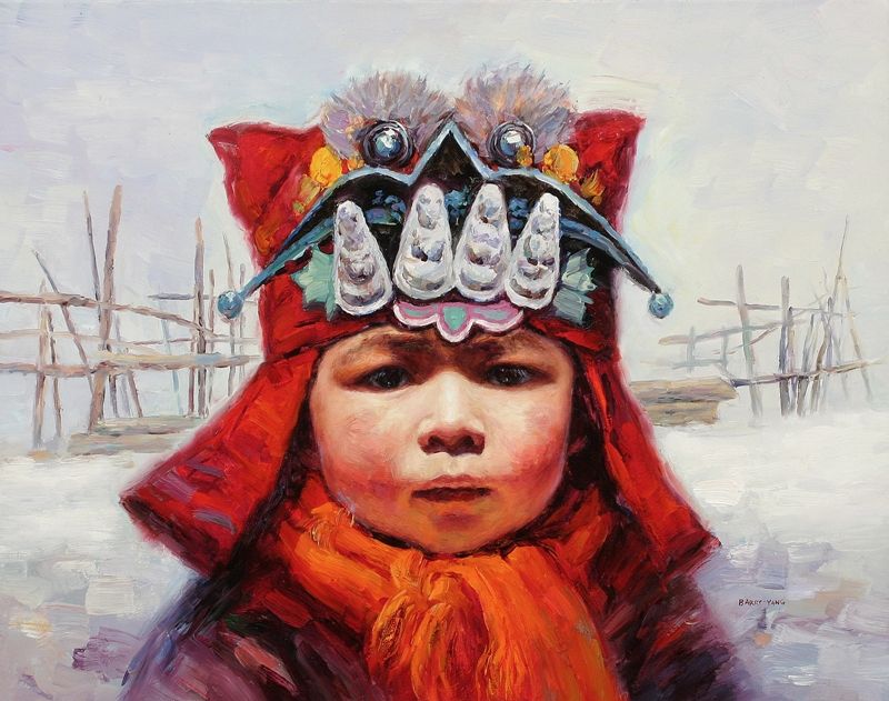 800x631 Barry Yang ~ Children In Art Portraits And Artist - Chinese Portrait Painting
