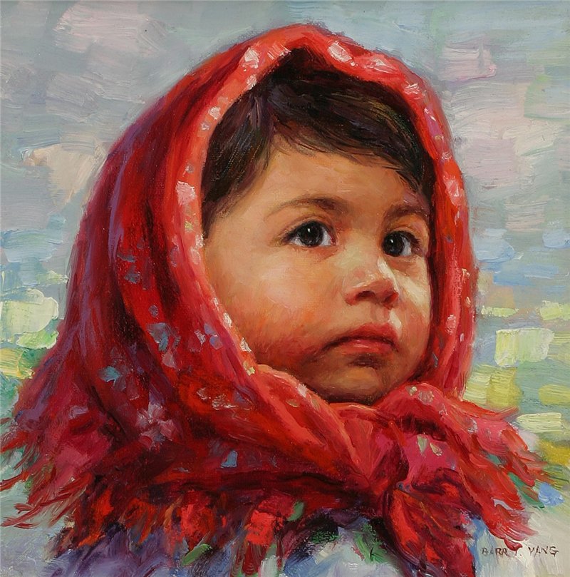 800x809 Barry Yang ~ Children In Art Tutt'Art@ Pittura Scultura - Chinese Portrait Painting